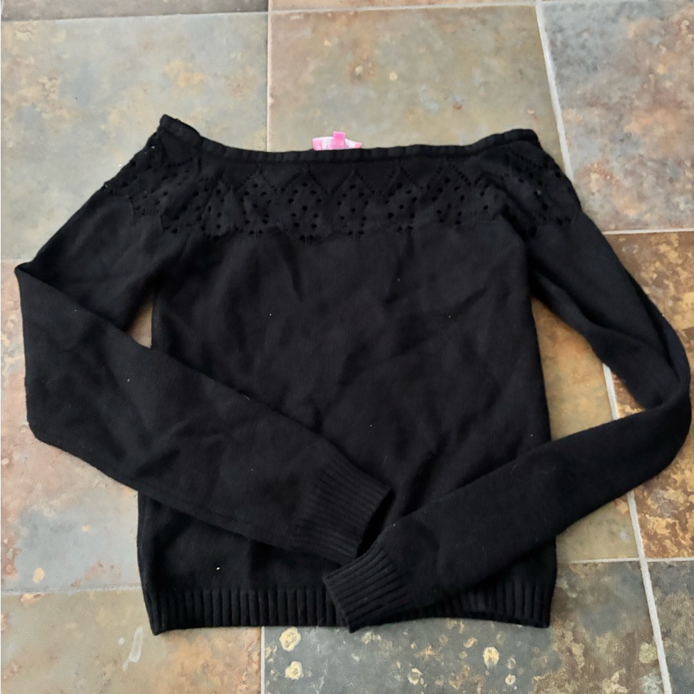 Edikted Black Off-Shoulder Sweater